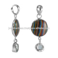 Rainbow Calsilica et Blue Sky Topaze Gemstone Pendentif en argent sterling 925